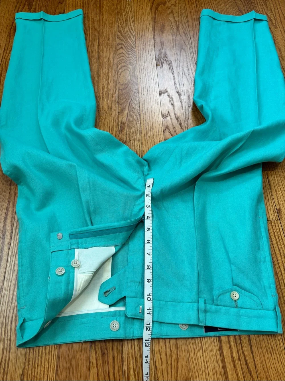 Vintage 90s POLO Ralph Lauren Linen Pleated Cuffed Slacks Resort Causal Men Pant